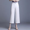 YY-YR2032夏季天丝麻直筒高腰休闲裤阔腿裤八分裤 商品缩略图1