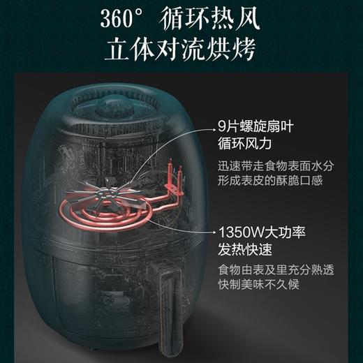 小熊（Bear）空气炸锅 家用无油定时调温多功能 3L大容量电炸锅 QZG-A14D1产地直发  商品图5