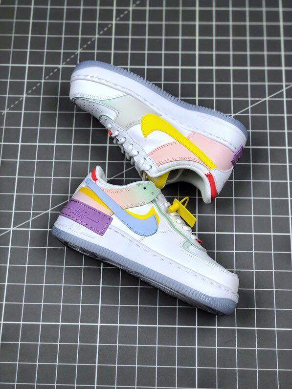 耐克Nike Air Force 1 Shadow AF1 马卡龙钻石糖果空军一号 36-40