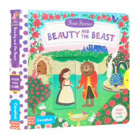 First Stories BUSY系列纸板书 美女与野兽 英文原版 Beauty and the Beast 童话篇纸板操作机关书 儿童英语启蒙读物 英文版书籍