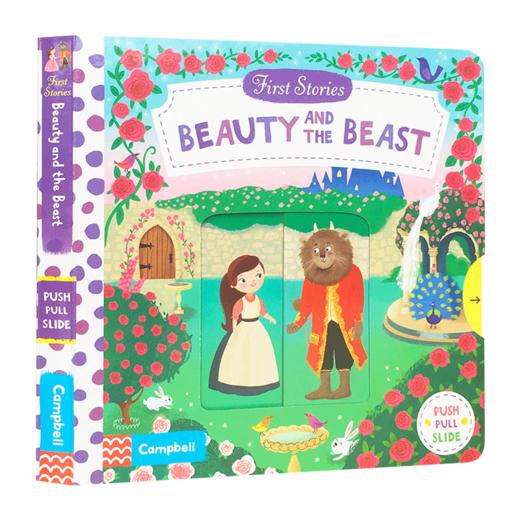 First Stories BUSY系列纸板书 美女与野兽 英文原版 Beauty and the Beast 童话篇纸板操作机关书 儿童英语启蒙读物 英文版书籍 商品图0
