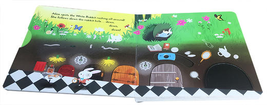 爱丽丝梦游仙境 英文原版 Alice in Wonderland First Stories系列 纸板操作活动书 亲子共读童话睡前故事书 英文版进口英语书籍 商品图1