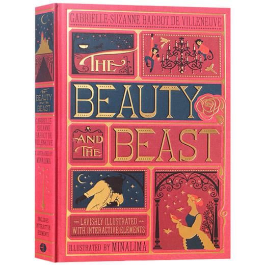 The Beauty and the Beast 美女与野兽 立体书 英文原版小说 全彩复刻插图版 迪士尼经典童话 同名电影 3D立体故事书 精装 商品图0