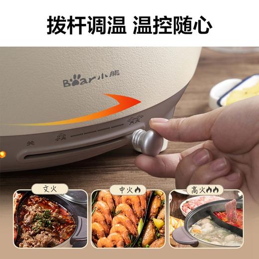 小熊（Bear）电火锅家用多功能电热锅鸳鸯锅6L多用途电煮锅电炒锅大容量电锅DHG-B60R6产地直发  商品图5