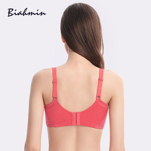 贝佳人新品秋聚拢调整型内衣小胸显大女士蕾丝花边白色胸罩BW91703 商品图3