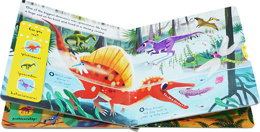 小小探索家系列 恐龙 英文原版 First Explorers Dinosaurs 机关操作纸板书 儿童生物知识科普英语启蒙 英文版幼儿认知趣味玩具书 商品图2