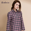 贝佳人正品春夏连衣裙舒适休闲格子衬衫连衣裙Polo衫中长裙家居服BW53720 商品缩略图4
