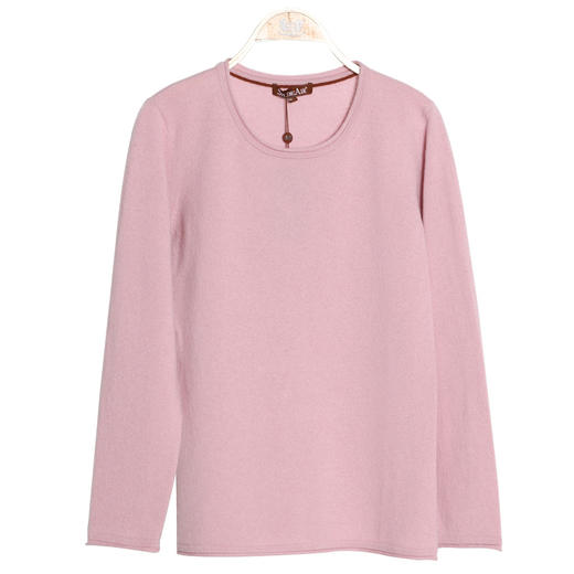 羊绒世家秋冬圆领纯山羊绒衫女套头毛衣直筒宽松多色薄内搭针织衫 商品图10