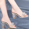 JWj02时尚外穿凉拖鞋夏季新款水晶高跟拖鞋百搭中跟凉鞋 商品缩略图0