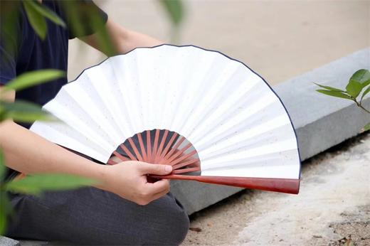 印度小叶紫檀宣纸折扇中国风古风空白扇子红木文玩绘画扇（快递包邮） 商品图0
