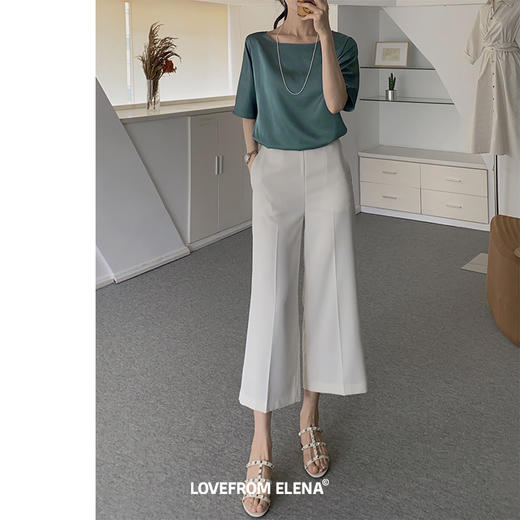 圆领短袖八分裤两件套（米白） 商品图4