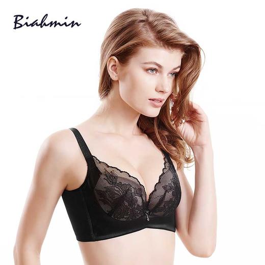 贝佳人正品软钢圈上托文胸调整型宽侧收副乳火辣性感蕾丝内衣BW91727 商品图2