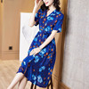 SM-8203563唯美百搭数码印花衬衫式真丝连衣裙 商品缩略图4
