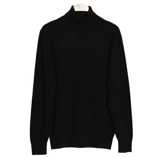 羊绒世家秋冬新款休闲中年100%羊绒衫高领套衫针织衫纯色男士毛衣 商品图7