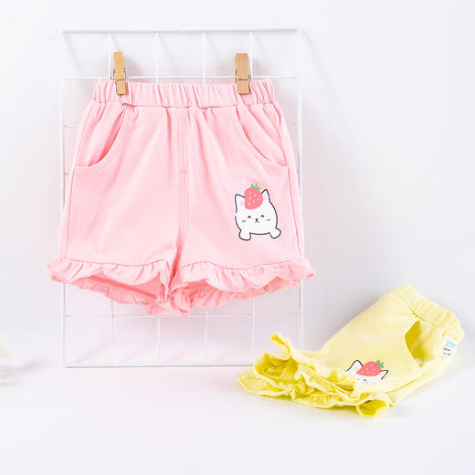 贝贝怡女童洋气短裤2020夏装新款大童宝宝薄款外穿纯棉裤子打底裤 商品图1