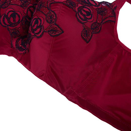 贝佳人正品玫瑰花卉刺绣文胸带胸垫小胸显大收副乳调整型内衣BW91740 商品图4