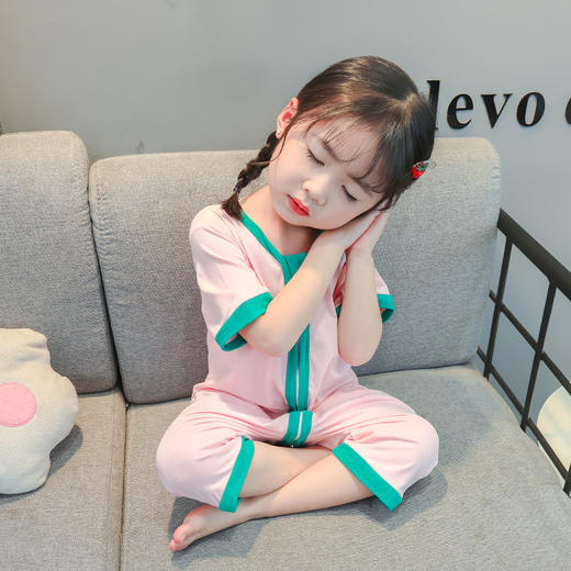 夏季女童连体衣童装休闲连体衣夏中小童连体爬服ZXH 商品图3