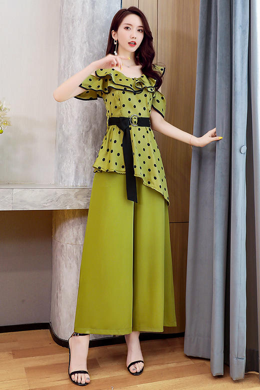 WZNH-2052夏季收腰气质优雅显瘦御姐潮流显瘦两件套裤 商品图5