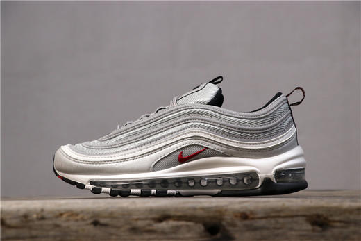 耐克/Nike Air Max 97 OG 银子弹全掌气垫跑鞋 耐克气垫跑鞋 荧光绿 黑 万花筒 笑脸黑红黄 白红 白红灰 黑白紫 纯白 商品图1