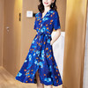 SM-8203563唯美百搭数码印花衬衫式真丝连衣裙 商品缩略图0