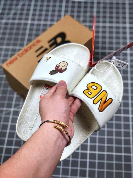 2020夏季款情侣新百伦NB插画家联名刺绣男女拖鞋运动休闲凉鞋 35.5-44 商品图3