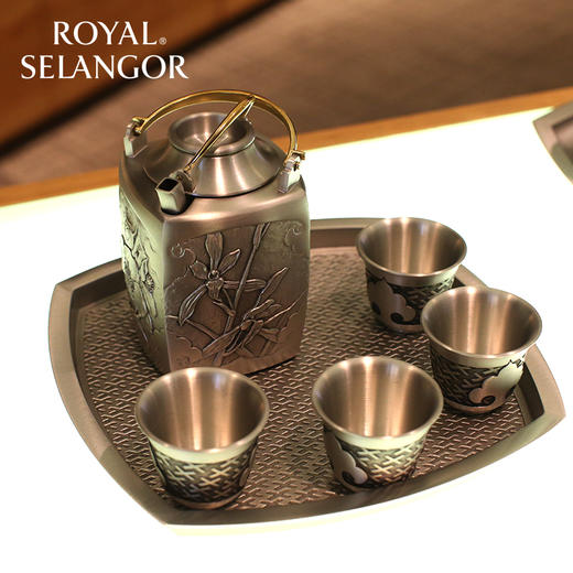 【彼达思】皇家雪兰莪 四君子酒器套装（1壶1托盘4酒杯） 商品图1