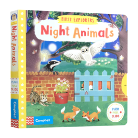 小小探索家系列 夜行动物 英文原版绘本 First Explorers Night Animals 幼儿知识动物探索启蒙 儿童英语机关操作活动纸板书英文版