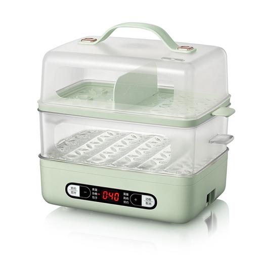 小熊（Bear）煮蛋器 电蒸锅早餐机蒸蛋器煮鸡蛋早餐锅可预约蒸鸡蛋早餐神器双层容量ZDQ-B06E1 浅绿色产地直发  商品图6