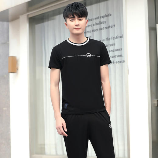XMH-65518夏装新款靓仔装超大码运动休闲两件套装 商品图2
