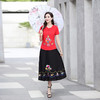 MQ-SLQ2080夏新款复古文艺改良旗袍短袖T恤唐装两件套YY 商品缩略图0