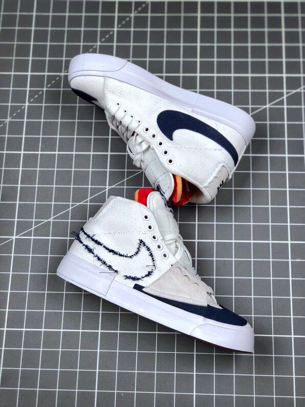 NIKE sb ZOOM BLAZER 男子解构 拆线大钩子板鞋休闲鞋CI3833-100