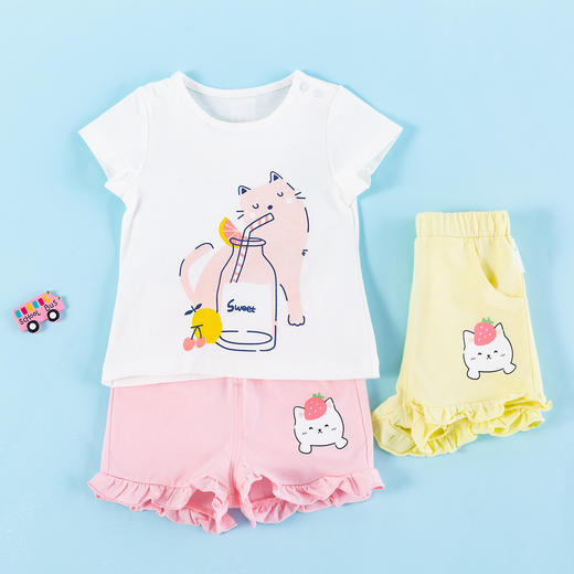 贝贝怡女童洋气短裤2020夏装新款大童宝宝薄款外穿纯棉裤子打底裤 商品图3