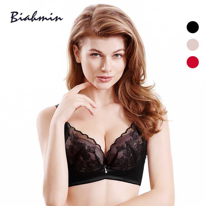 贝佳人正品软钢圈上托文胸调整型宽侧收副乳火辣性感蕾丝内衣BW91727