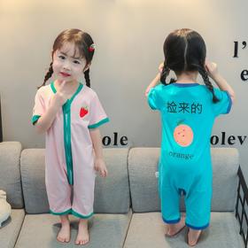 夏季女童连体衣童装休闲连体衣夏中小童连体爬服ZXH