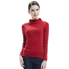 羊绒世家反季促销羊绒衫短款修身百搭毛衣女秋冬高领针织衫女套头