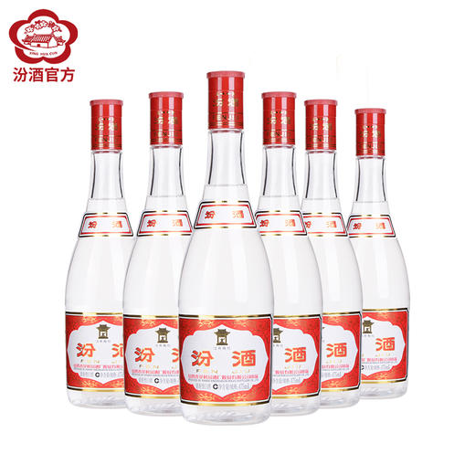 山西汾酒杏花村酒 玻汾酒42度 红盖汾475mL*6瓶装纯粮食白酒 商品图3