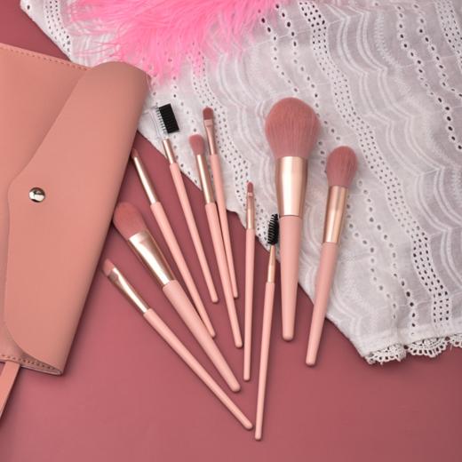 【美妆个护】7支/12支裸粉色化妆刷 美妆工具套装 散粉腮红眼影刷包 商品图1