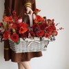 《伊人红妆》进口冬优雅气手提花篮 商品缩略图2