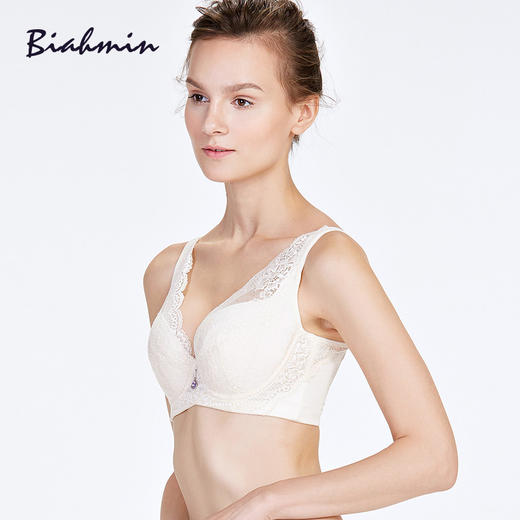 贝佳人软钢圈调整型内衣女全罩杯文胸薄款性感聚拢侧收副乳BW92712 商品图2