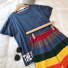 TSFS-C5202020新款纯棉T恤彩虹情侣睡衣套装TZF 商品缩略图2