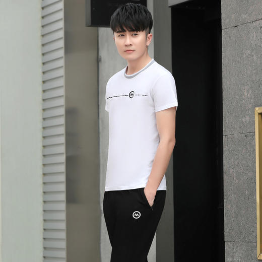 XMH-65518夏装新款靓仔装超大码运动休闲两件套装 商品图3