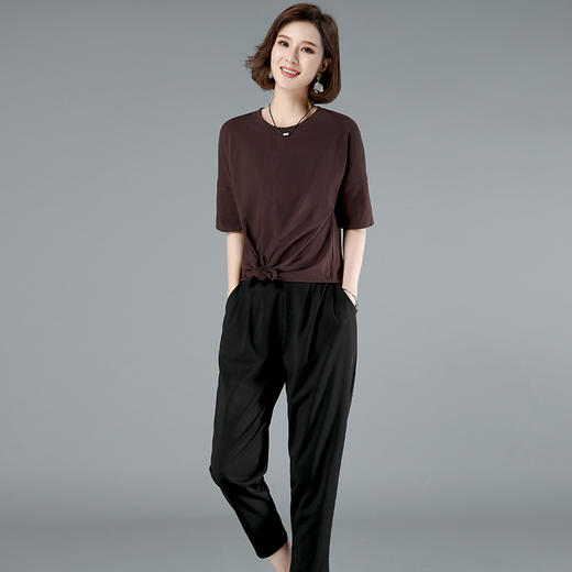 WZNH-2010-1夏季宽松柔软潮流个性简约两件套 商品图2