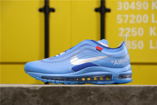 耐克/NIKE  Air Max 97 子弹 全掌气垫跑步鞋系列 耐克97气垫 Off-White x Nike Air Max 97 “Queen”灰粉 宝蓝 黑 色 白黑 商品图3