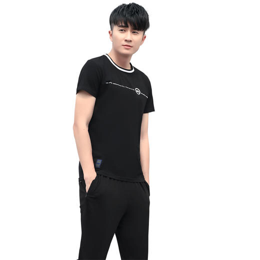 XMH-65518夏装新款靓仔装超大码运动休闲两件套装 商品图4