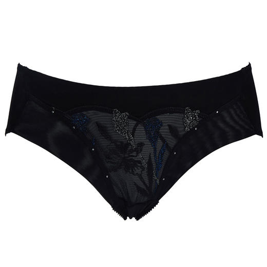 贝佳人正品刺绣网布透气内裤薄舒适中低腰平角裤女士收腹包臀底裤 商品图1