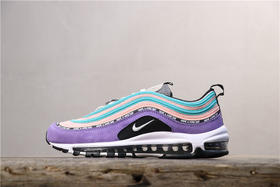 耐克/Nike Air Max 97 OG 银子弹全掌气垫跑鞋 耐克气垫跑鞋 荧光绿 黑 万花筒 笑脸黑红黄 白红 白红灰 黑白紫 纯白