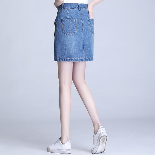PX-KPMH1611新款韩版时尚气质修身高腰牛仔半身裙TZF 商品图1