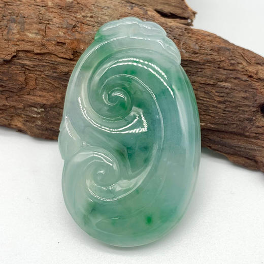 派瑞翡翠 翡翠如意 糯种 满绿 商品图0