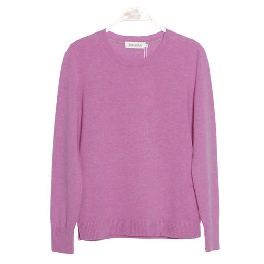 羊绒世家 秋冬新款圆领针织衫女宽松韩版毛衣女套头羊绒衫薄款 商品图5