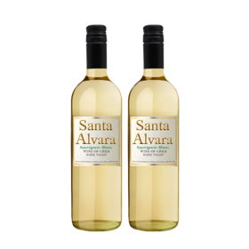 【双支特惠装】智利桑塔奥拉苏伟浓白葡萄酒 Santa Alvara Sauvignon Blanc 2014 750ml*2